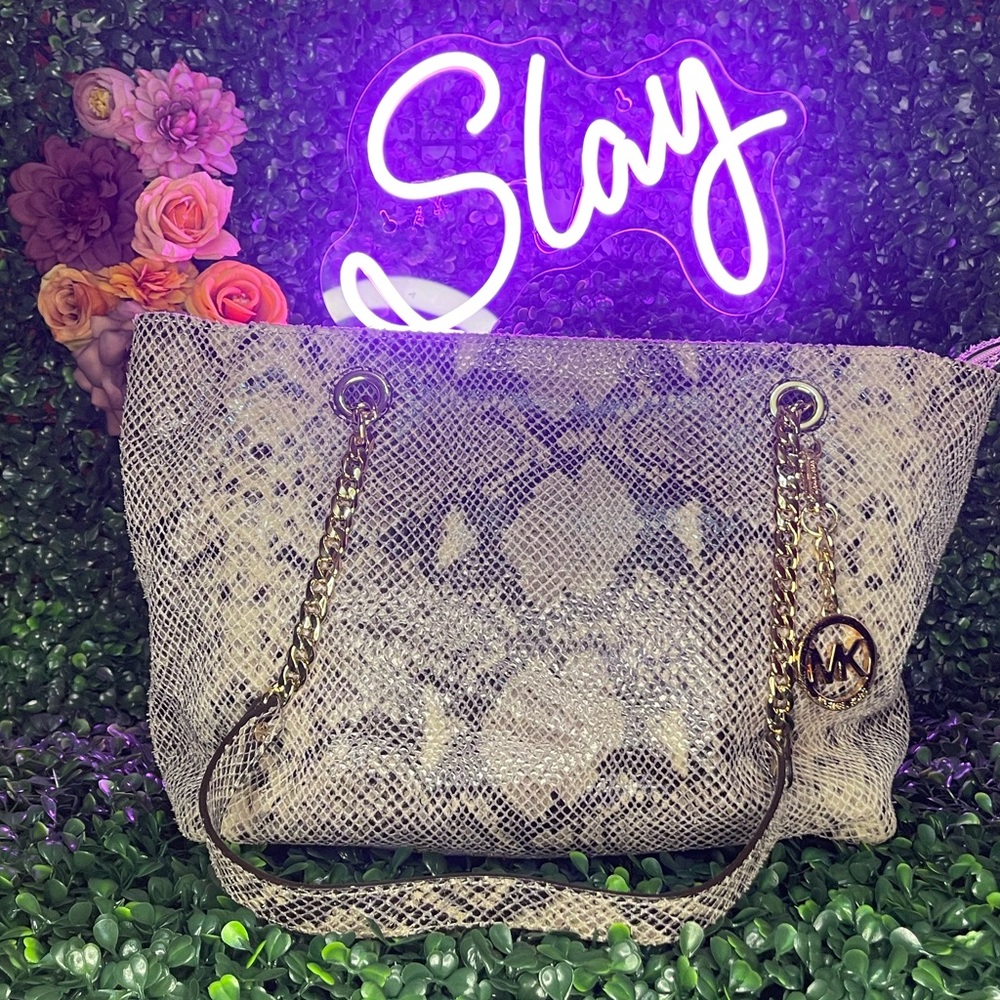 EUC Michael Kors Python Shoulder Bag